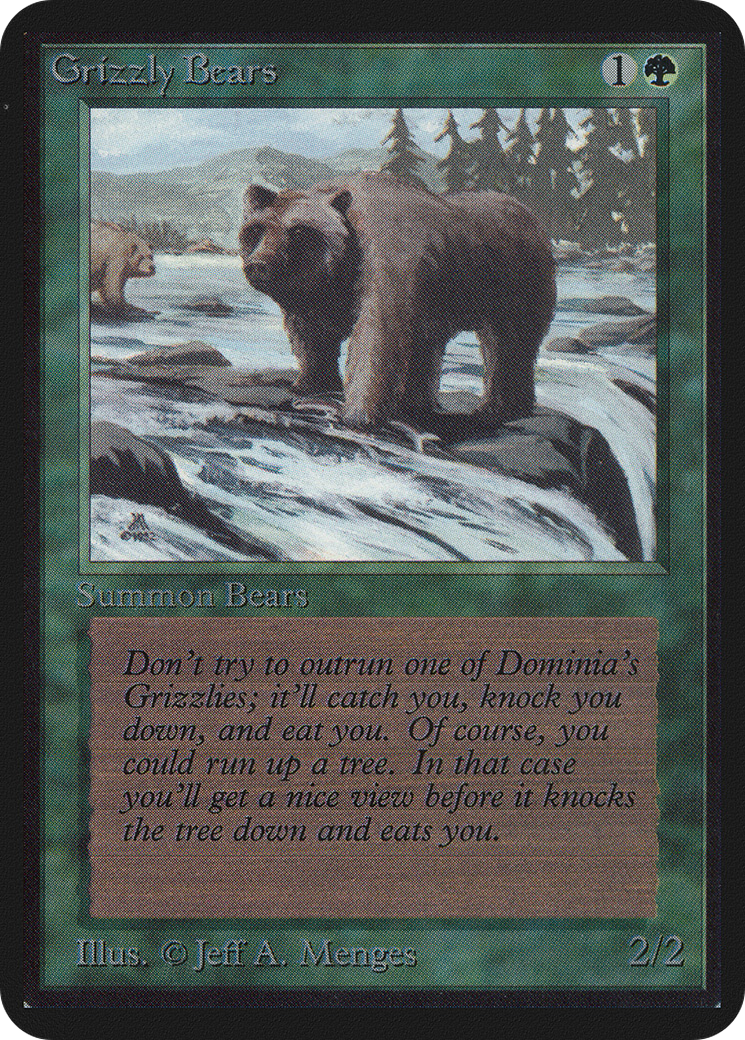 Grizzly Bears (LEA-199) [Oldschool] Limited Edition Alpha MTG Single Wizards of the Coast