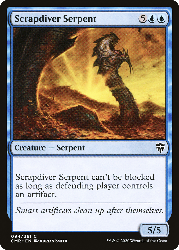 Scrapdiver Serpent (CMR-094) [Commander Legends] Foil MTG Single Wizards of the Coast