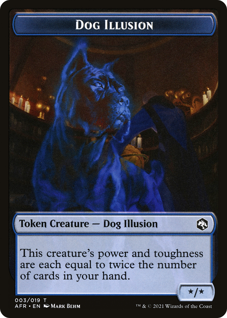 Dog Illusion (TAFR-003) [Tokens] Adventures in the Forgotten Realms Tokens MTG Single Wizards of the Coast