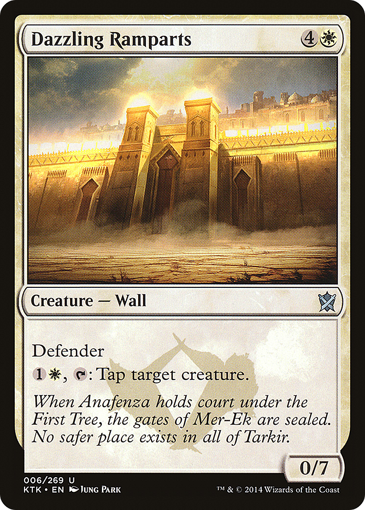 Dazzling Ramparts (KTK-006) [Khans of Tarkir] Foil MTG Single Wizards of the Coast