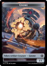 Treasure // Gnome Double-Sided Token [Tokens] Outlaws of Thunder Junction Tokens MTG Single Magic: The Gathering