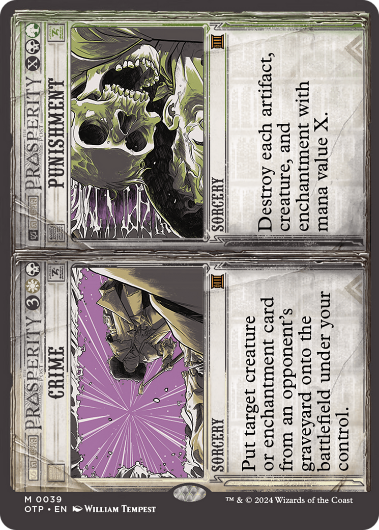 Crime // Punishment (OTP-039) [Breaking News] (Showcase) (Borderless) MTG Single Wizards of the Coast