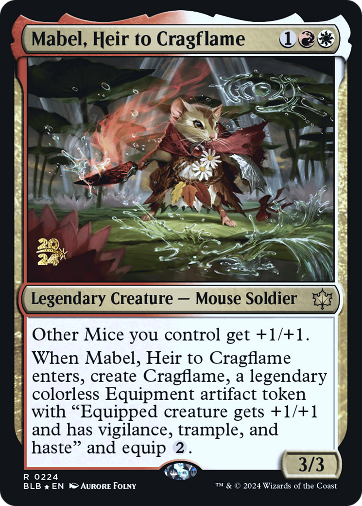Mabel, Heir to Cragflame (PRE-224) [Bloomburrow Promos] Foil MTG Single Wizards of the Coast