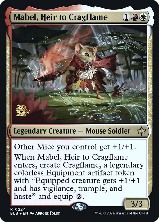 Mabel, Heir to Cragflame (PRE-224) [Bloomburrow Promos] Foil MTG Single Wizards of the Coast
