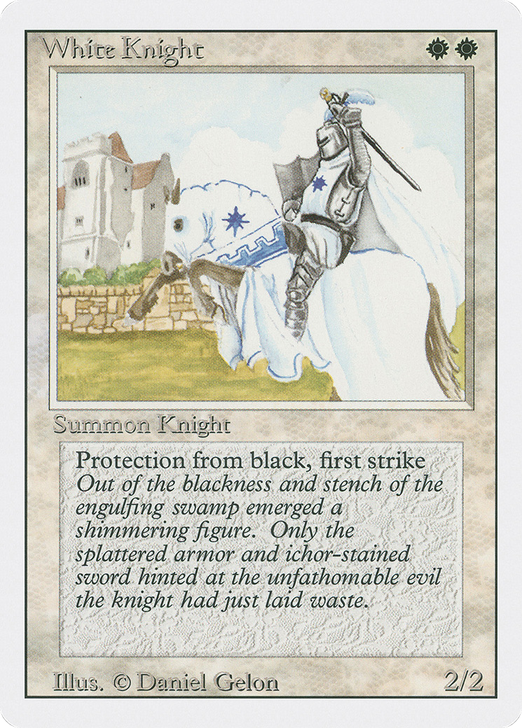 White Knight (3ED-044) [Revised Edition] MTG Single Magic: The Gathering