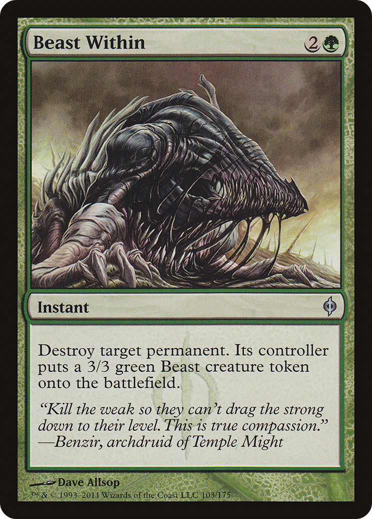 Beast Within (NPH-103) [New Phyrexia] MTG Single Wizards of the Coast