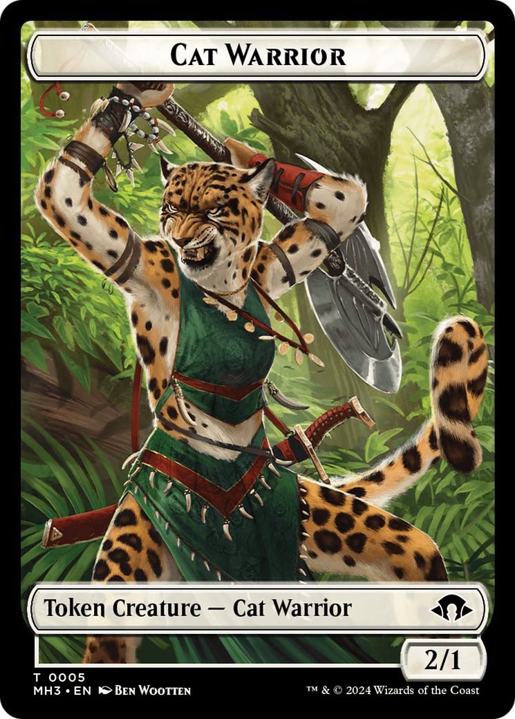 Cat Warrior (TMH3-005) [Tokens] Modern Horizons 3 Tokens MTG Single Wizards of the Coast