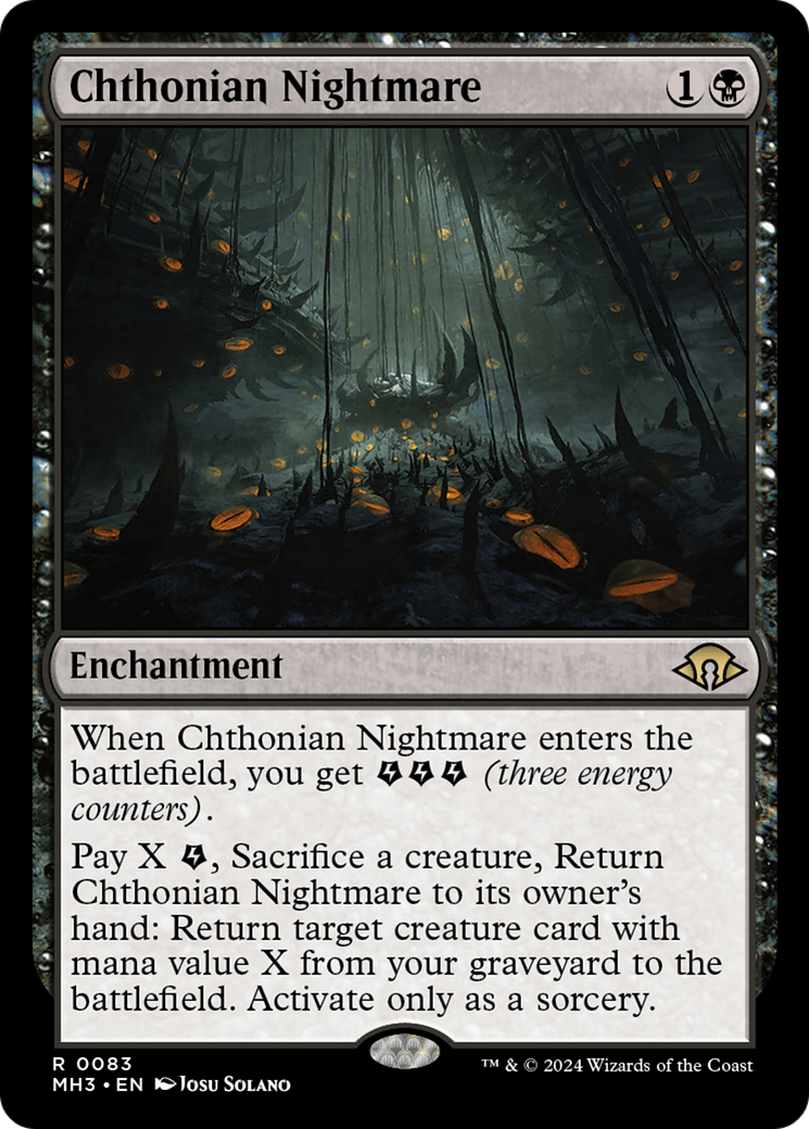 Chthonian Nightmare (MH3-083) [Modern Horizons 3] Foil MTG Single Wizards of the Coast