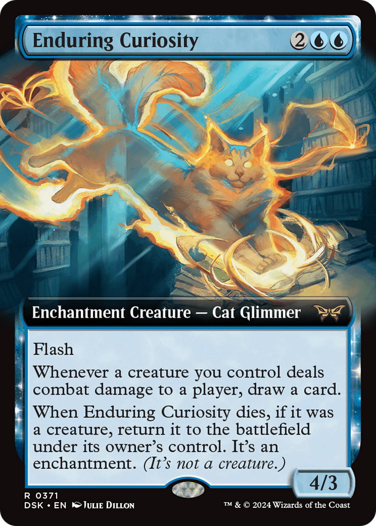 Enduring Curiosity (DSK-371) [Duskmourn: House of Horror] (Extended Art) MTG Single Wizards of the Coast