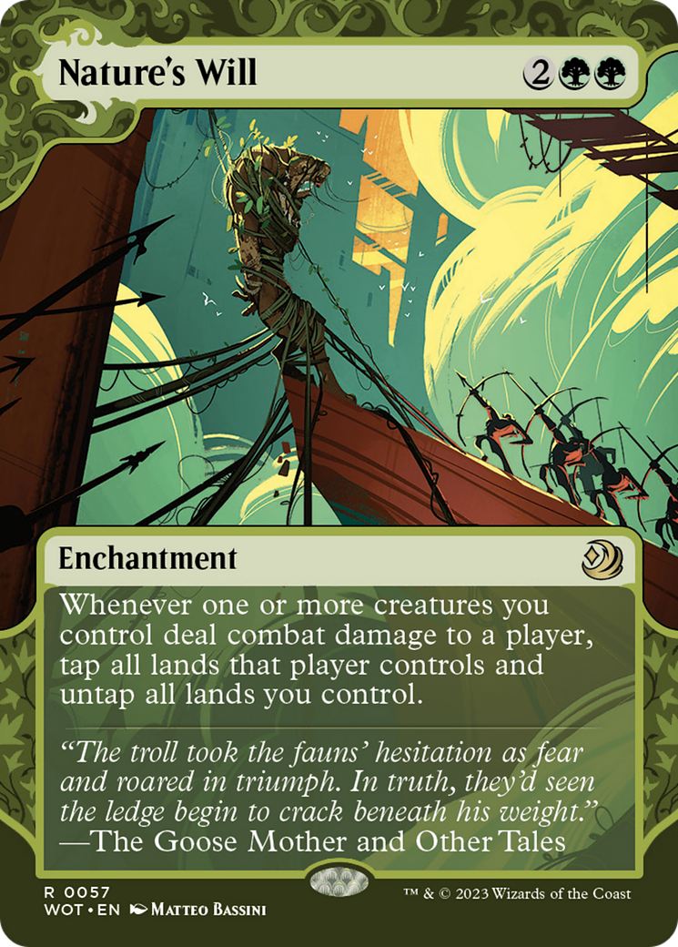 Nature's Will (WOT-057) [Wilds of Eldraine: Enchanting Tales] (Showcase) (Borderless) MTG Single Wizards of the Coast