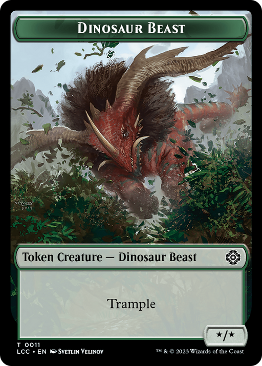 Dinosaur Beast (TLCC-011) [Tokens] The Lost Caverns of Ixalan Commander Tokens Foil MTG Single Wizards of the Coast