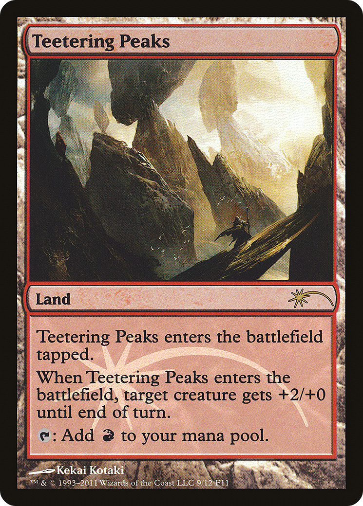 Teetering Peaks (FNM-) [Misc] Friday Night Magic 2011 Foil MTG Single Wizards of the Coast