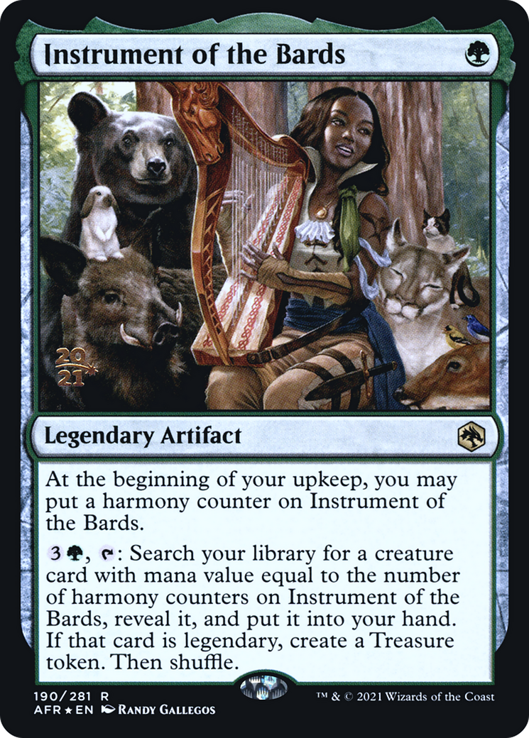 Instrument of the Bards (PRE-190) [Adventures in the Forgotten Realms Promos] Foil MTG Single Wizards of the Coast
