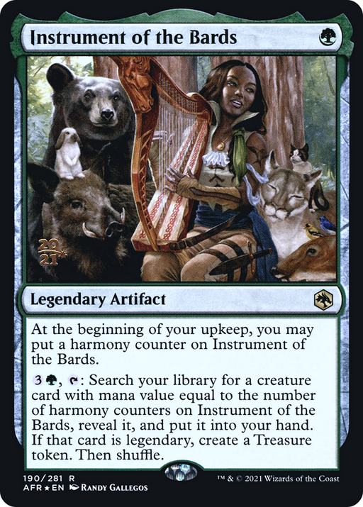 Instrument of the Bards (PRE-190) [Adventures in the Forgotten Realms Promos] Foil MTG Single Wizards of the Coast