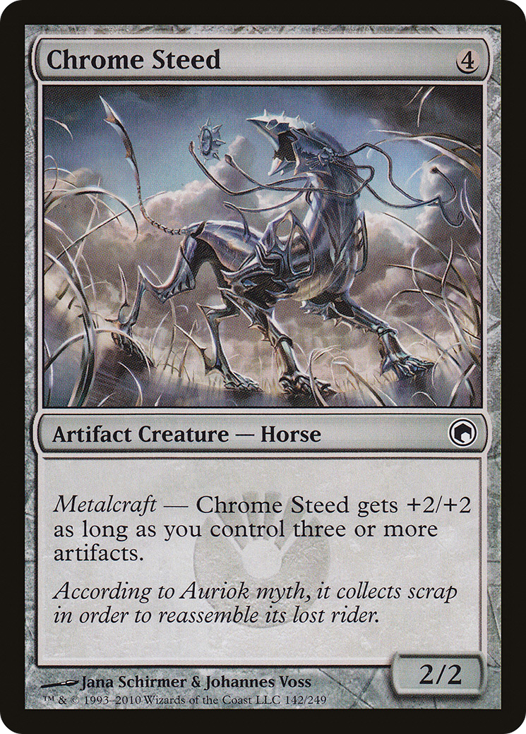 Chrome Steed (SOM-142) [Scars of Mirrodin] Foil MTG Single Wizards of the Coast
