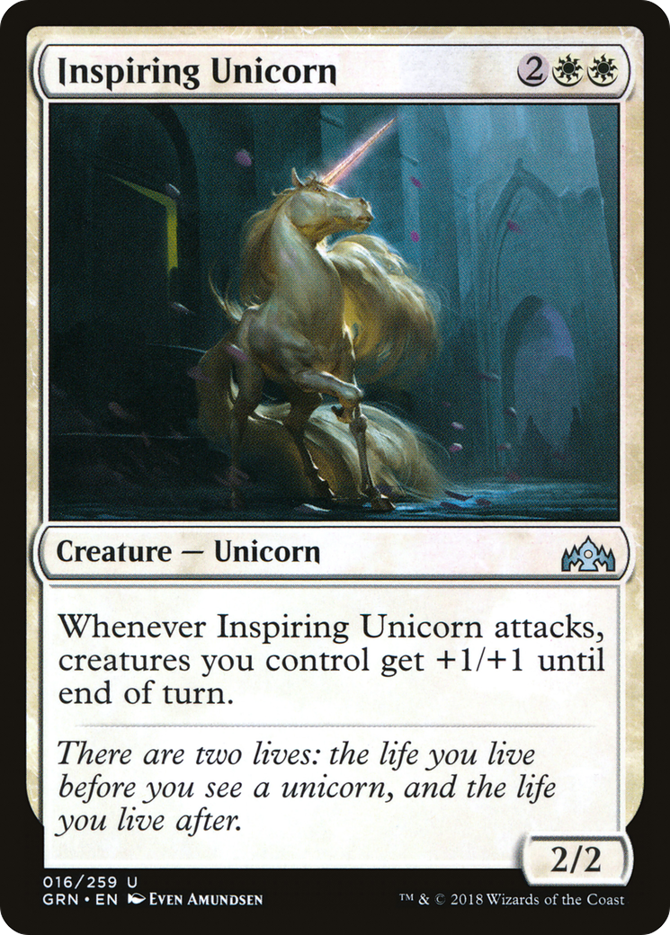 Inspiring Unicorn (GRN-016) [Guilds of Ravnica] Foil MTG Single Wizards of the Coast