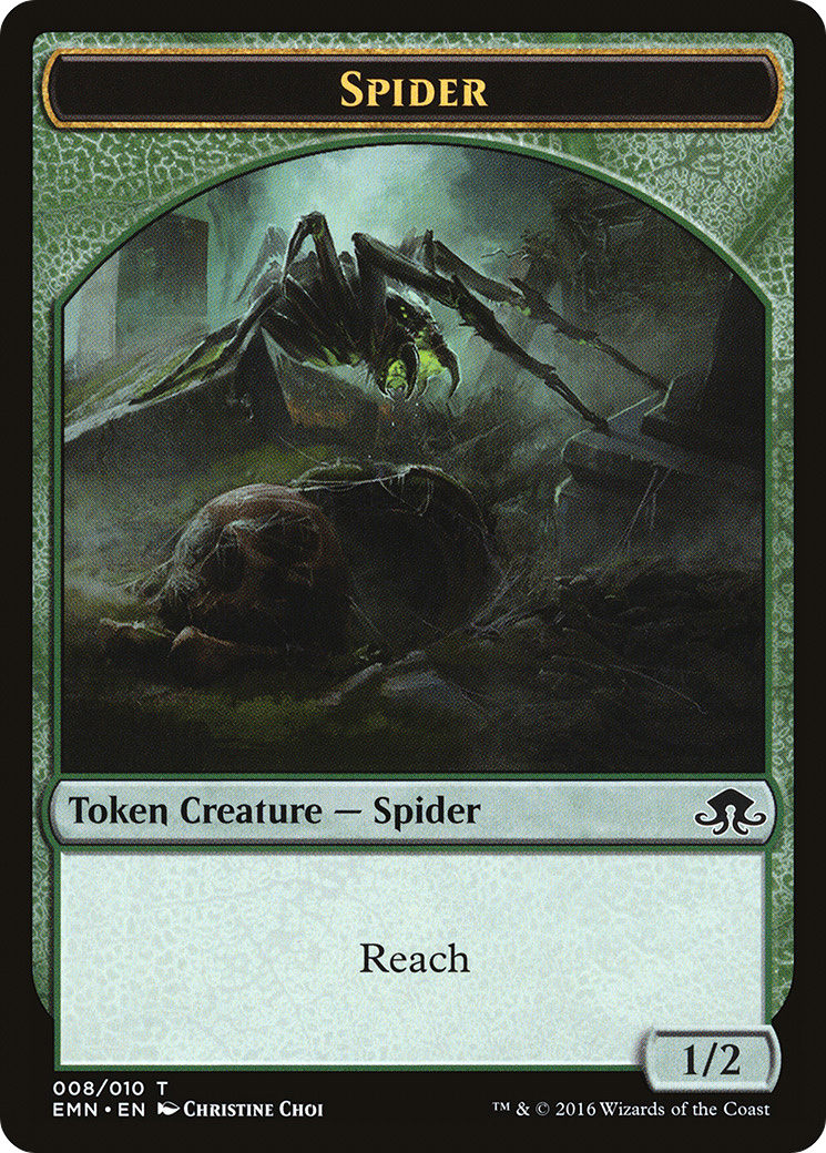 Spider Token (EMN-008) [Tokens] Eldritch Moon Tokens MTG Single Wizards of the Coast