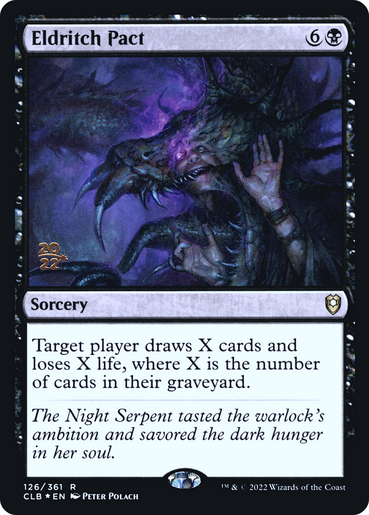 Eldritch Pact (PRE-126S) [Battle for Baldur's Gate Promos] Foil MTG Single Wizards of the Coast