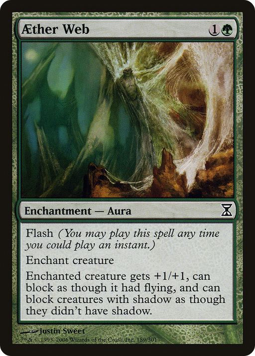 Aether Web (TSP-189) [Time Spiral] Foil MTG Single Wizards of the Coast