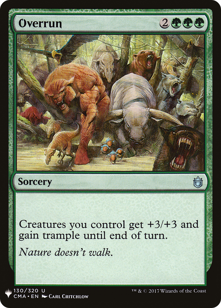 Overrun (LIST-CMA-130) [Mystery Booster] The List MTG Single Wizards of the Coast