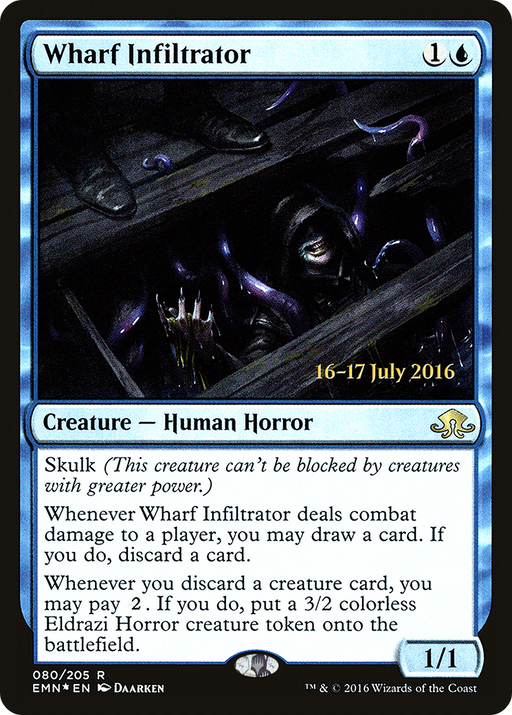 Wharf Infiltrator (PRE-080) [Eldritch Moon Promos] Foil MTG Single Wizards of the Coast