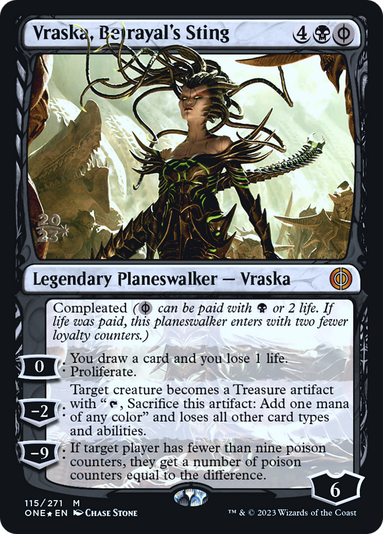 Vraska, Betrayal's Sting (PRE-115) [Phyrexia: All Will Be One Promos] Foil MTG Single Wizards of the Coast