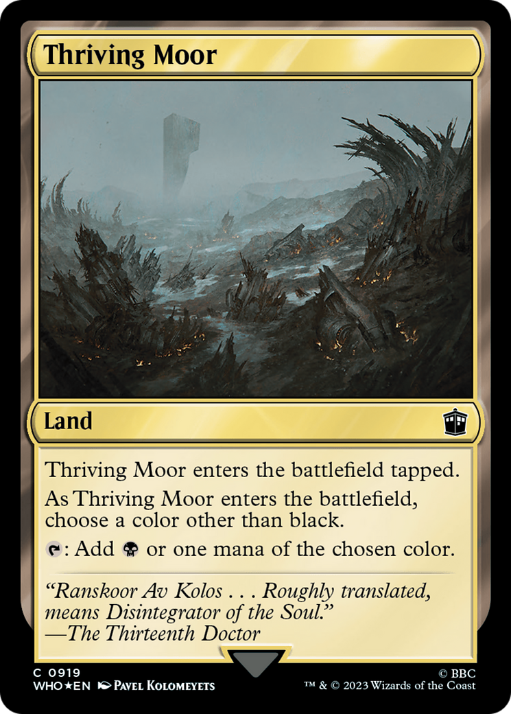Thriving Moor (Surge Foil) (WHO-919) [Doctor Who] Foil MTG Single Wizards of the Coast