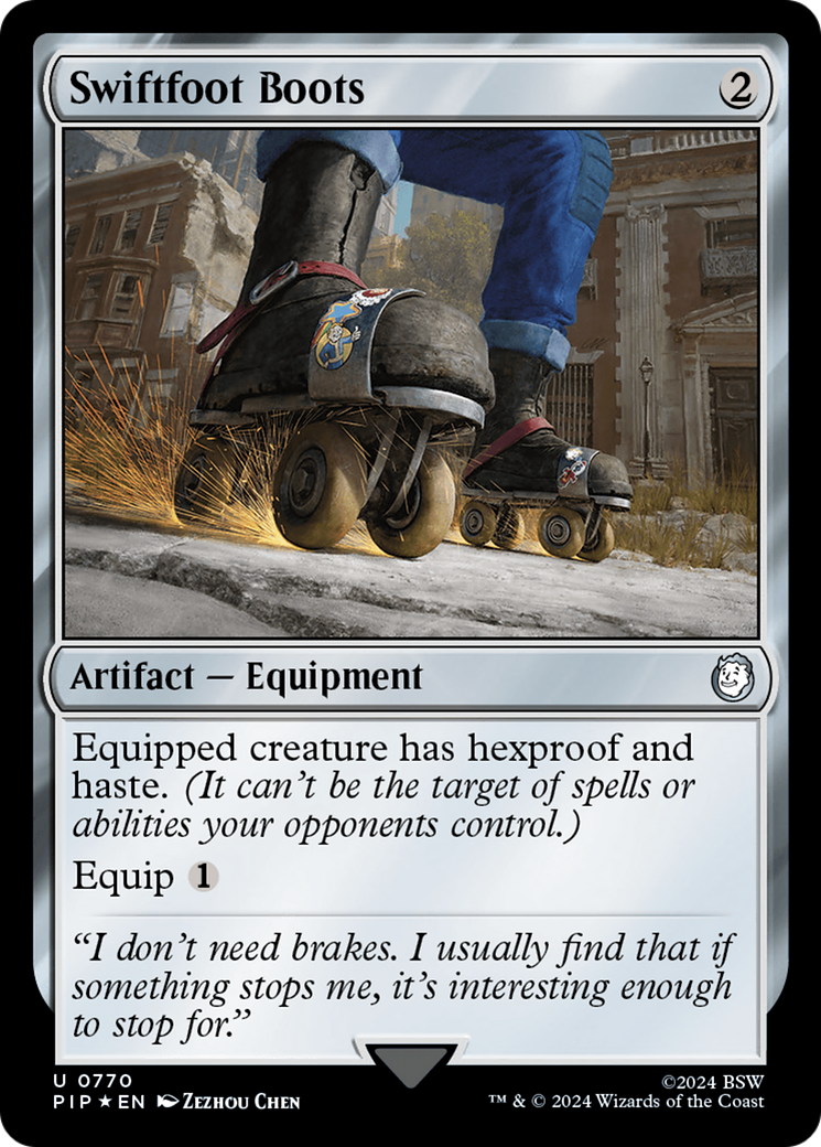 Swiftfoot Boots (Surge Foil) (PIP-770) [Fallout] Foil MTG Single Wizards of the Coast