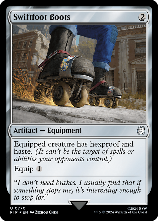 Swiftfoot Boots (Surge Foil) (PIP-770) [Fallout] Foil MTG Single Wizards of the Coast