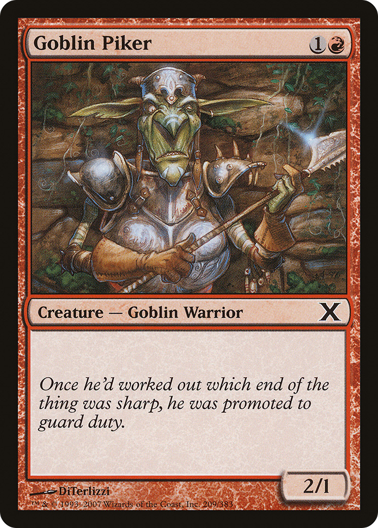 Goblin Piker (10E-209) [Tenth Edition] Foil MTG Single Wizards of the Coast