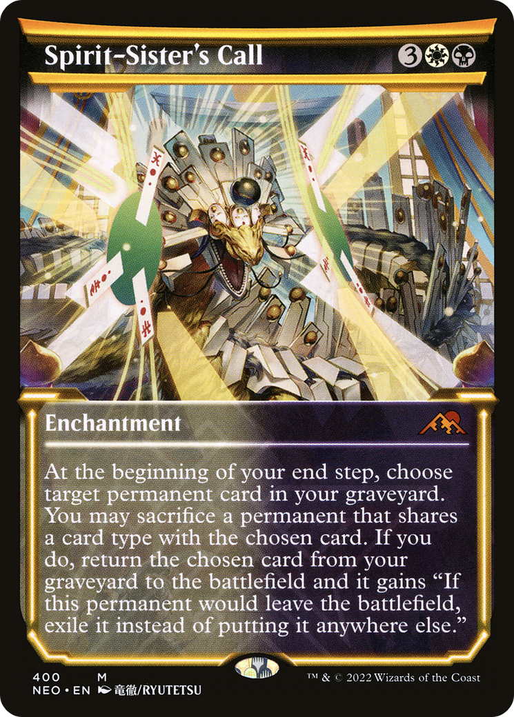 Spirit-Sister's Call (NEO-400) [Kamigawa: Neon Dynasty] (Showcase) Foil MTG Single Wizards of the Coast