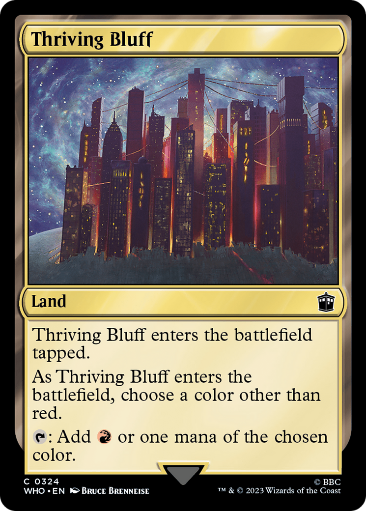 Thriving Bluff (WHO-324) [Doctor Who] Foil MTG Single Wizards of the Coast