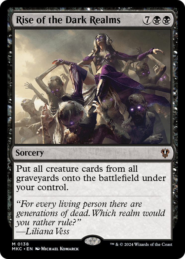 Rise of the Dark Realms (MKC-138) [Murders at Karlov Manor Commander] MTG Single Wizards of the Coast