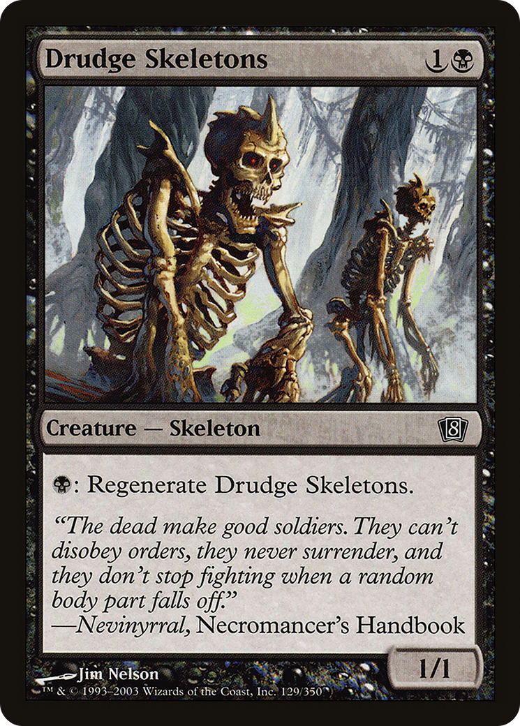 Drudge Skeletons (8ED-129) [Eighth Edition] Foil MTG Single Wizards of the Coast