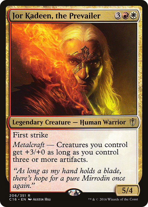 Jor Kadeen, the Prevailer (C16-206) [Commander 2016] MTG Single Wizards of the Coast