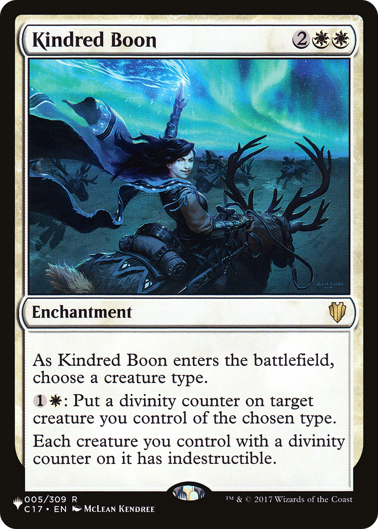 Kindred Boon (LIST-C17-5) [Mystery Booster] The List MTG Single Wizards of the Coast