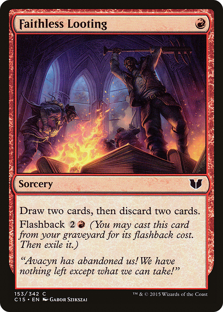 Faithless Looting (C15-153) [Commander 2015] MTG Single Wizards of the Coast