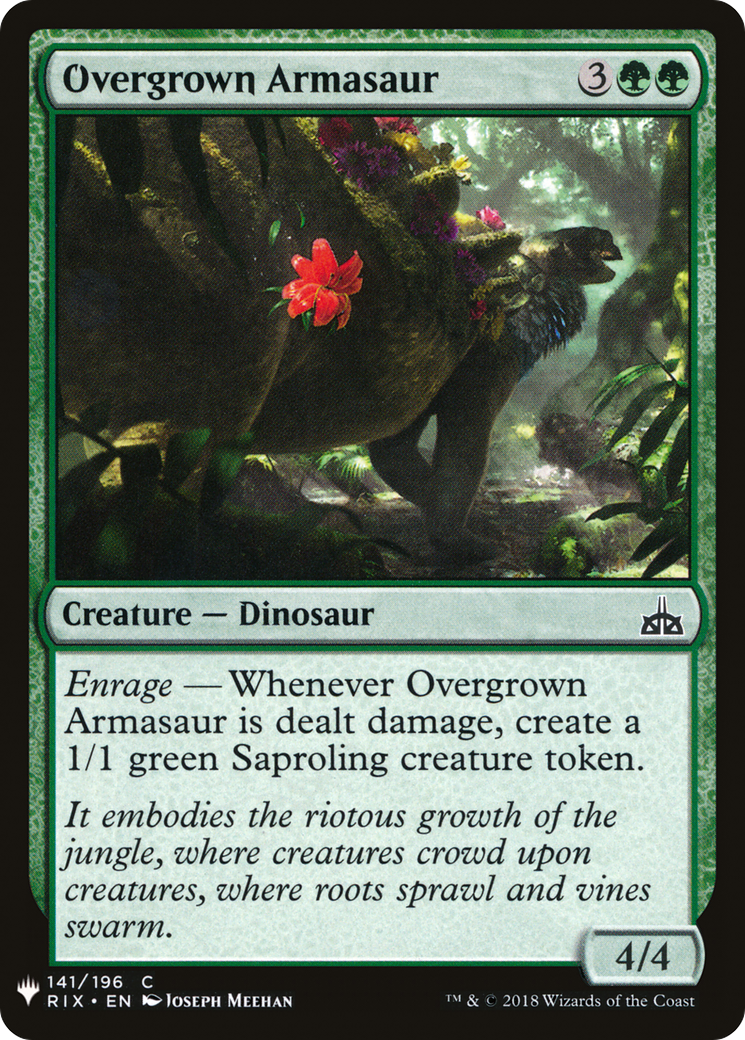 Overgrown Armasaur (LIST-RIX-141) [Mystery Booster] The List MTG Single Wizards of the Coast
