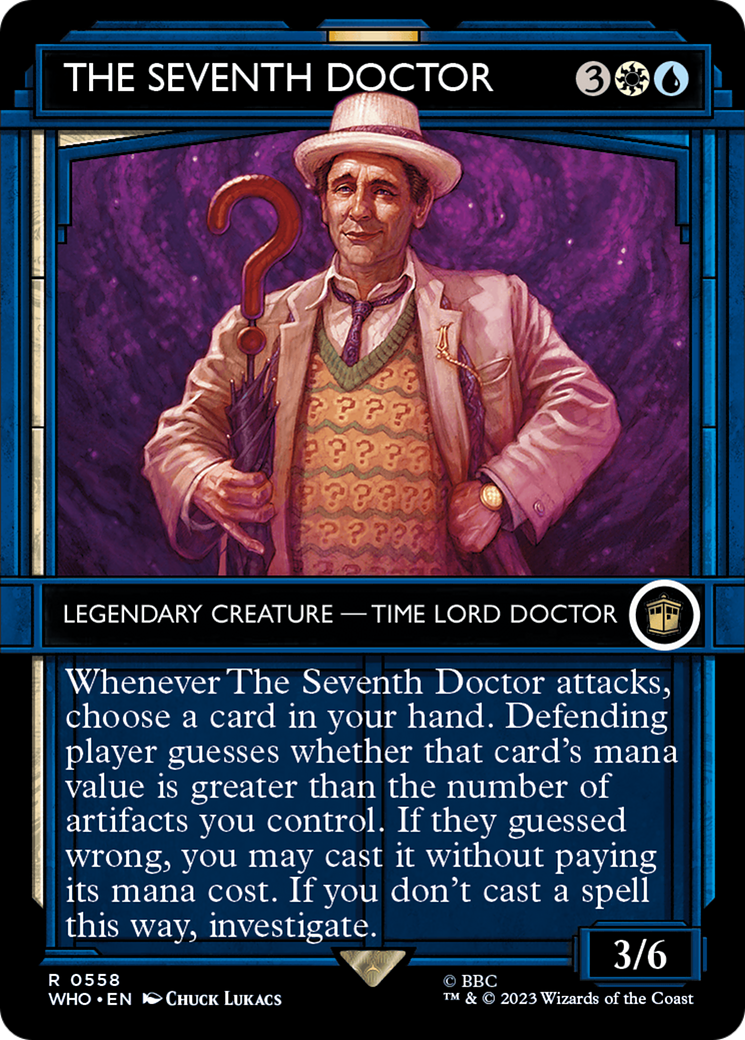 The Seventh Doctor (WHO-558) [Doctor Who] (Showcase) (Borderless) Foil MTG Single Wizards of the Coast