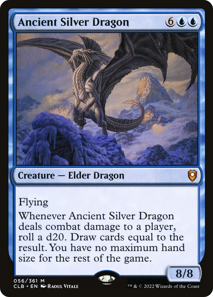 Ancient Silver Dragon (CLB-056) [Commander Legends: Battle for Baldur's Gate] Foil MTG Single Wizards of the Coast