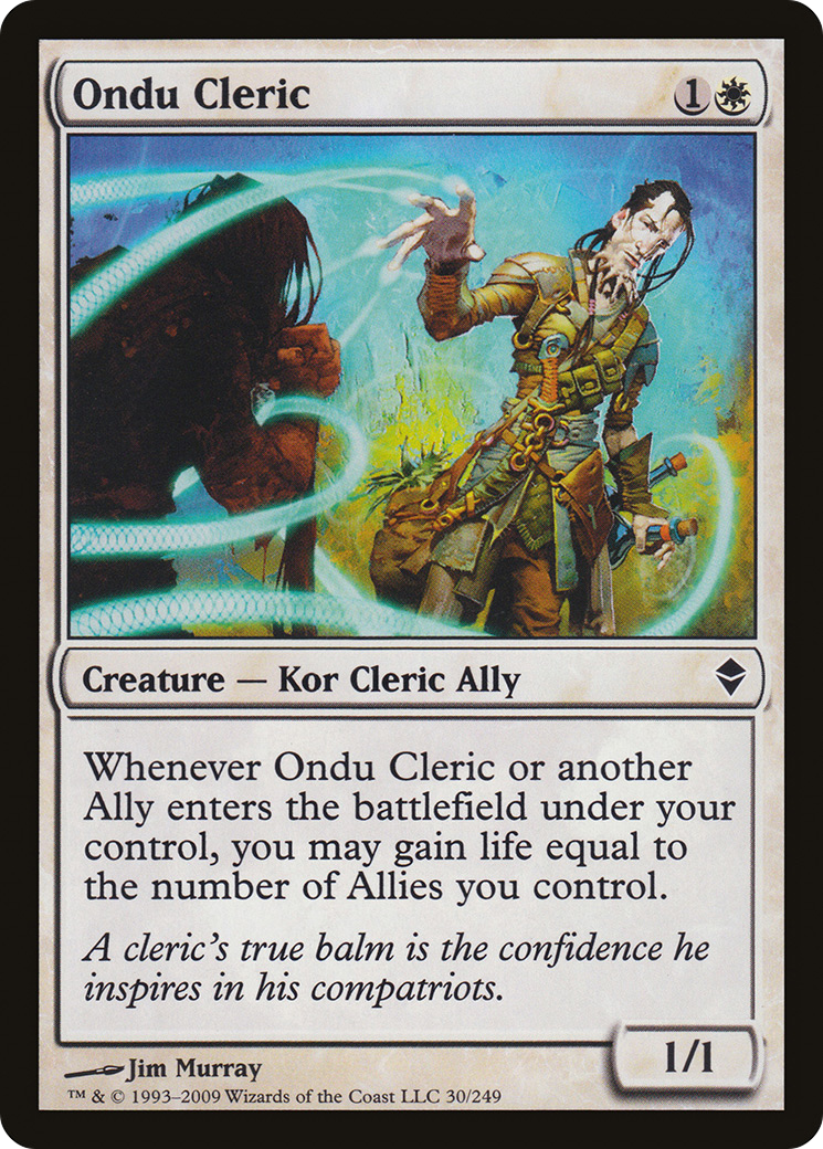 Ondu Cleric (ZEN-030) [Zendikar] Foil MTG Single Wizards of the Coast