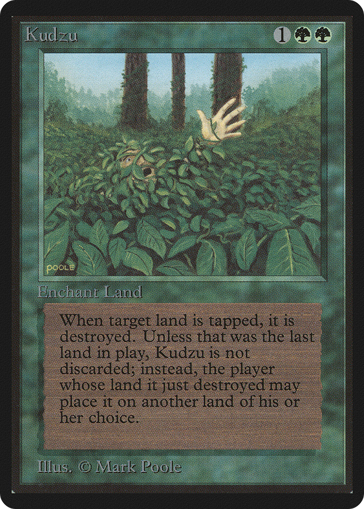 Kudzu (LEB-) [Oldschool] Limited Edition Beta MTG Single Wizards of the Coast