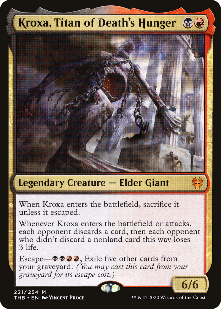 Kroxa, Titan of Death's Hunger (THB-221) [Theros Beyond Death] MTG Single Wizards of the Coast