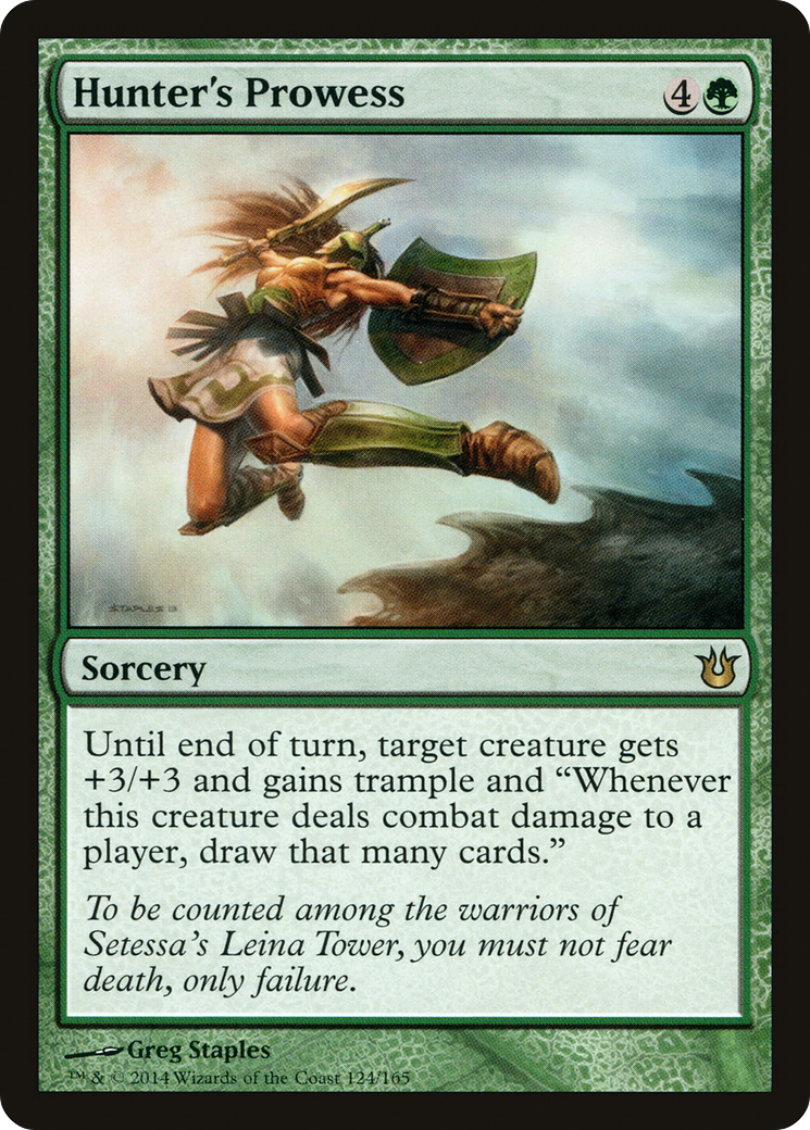 Hunter's Prowess (BNG-124) [Born of the Gods] MTG Single Wizards of the Coast