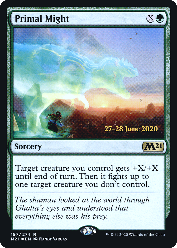 Primal Might (PRE-197) [Core Set 2021 Promos] Foil MTG Single Wizards of the Coast