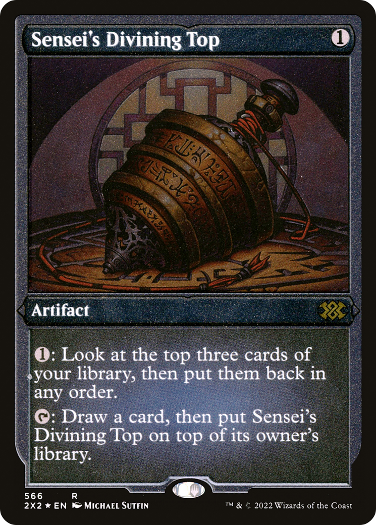 Sensei's Divining Top (Foil Etched) (2X2-566) [Double Masters 2022] Foil MTG Single Wizards of the Coast