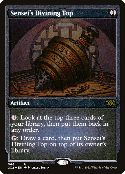 Sensei's Divining Top (Foil Etched) (2X2-566) [Double Masters 2022] Foil MTG Single Wizards of the Coast