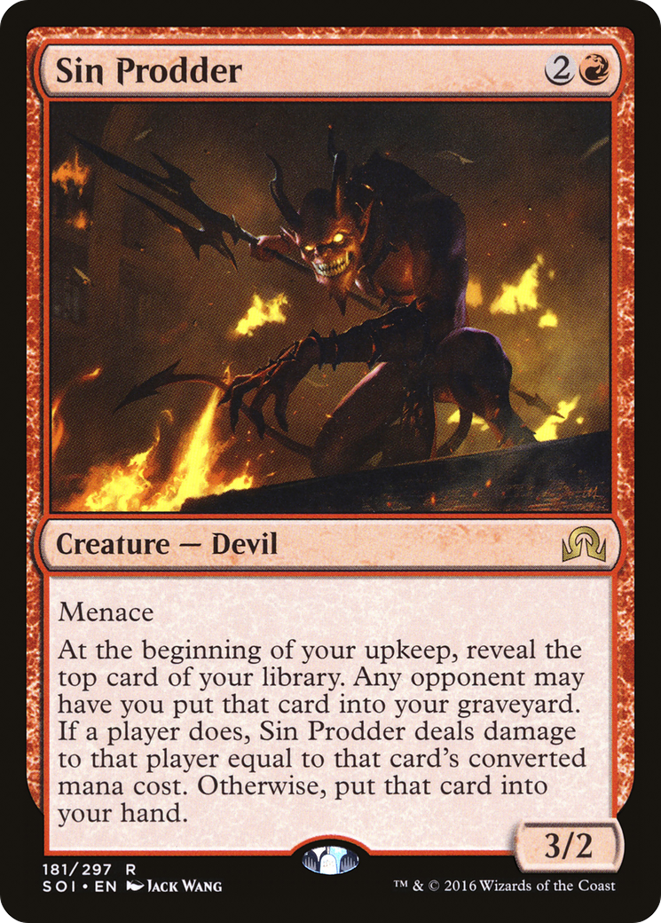Sin Prodder (SOI-181) [Shadows over Innistrad] Foil MTG Single Wizards of the Coast