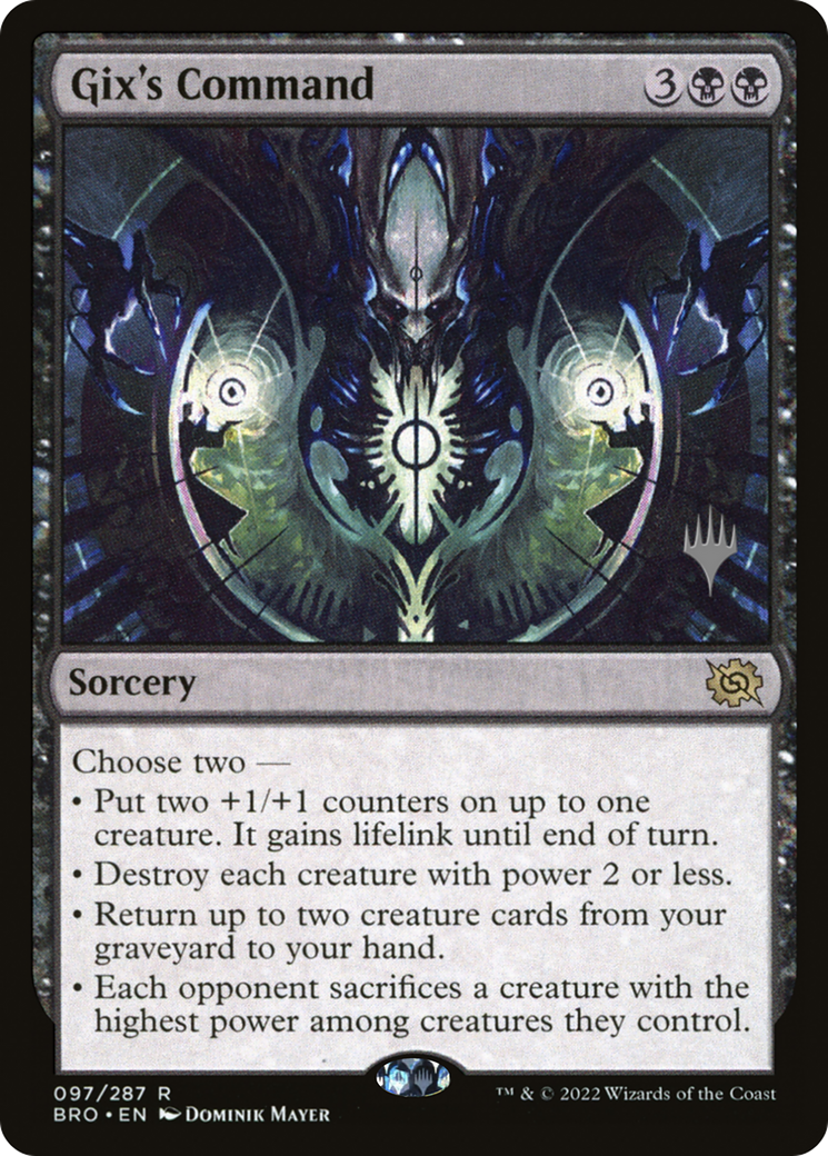 Gix's Command (PPBRO-097) [The Brothers' War Promos] MTG Single Wizards of the Coast