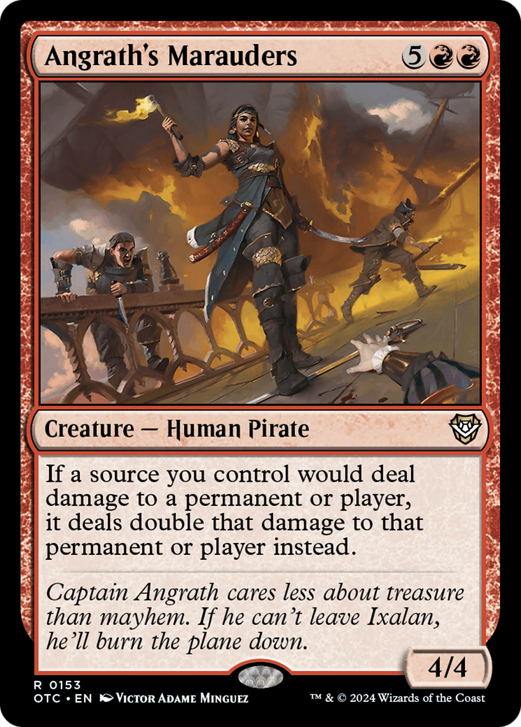 Angrath's Marauders (OTC-153) [Outlaws of Thunder Junction Commander] MTG Single Wizards of the Coast